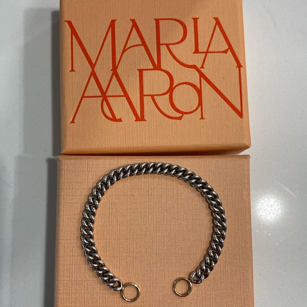 Marla Aaron Heavy Curb Chain in Silver Bracelet